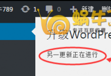 升级WordPress提示另一更新正在进行错误解决办法-沃园